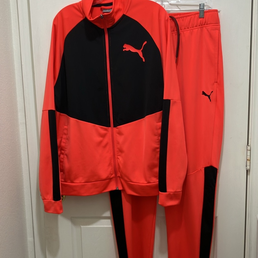 Puma Contrast 2.0 Tracksuit jacket joggers sweatsuit warmup sweatpants soccer